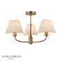 Laura Ashley Denston 3 Light Semi-Flush Antique Bronze With Shade