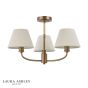 Laura Ashley Denston 3 Light Semi-Flush Antique Bronze With Shade