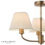 Laura Ashley Denston 3 Light Semi-Flush Antique Bronze With Shade