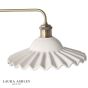 Laura Ashley Beca 2 Light Bar Pendant White Ceramic and Antique Brass