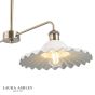 Laura Ashley Beca 2 Light Bar Pendant White Ceramic and Antique Brass
