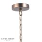 Laura Ashley Tate 5 Light Armed Pendant Dark Wood and Satin Bronze Fitting Only