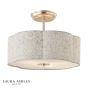 Laura Ashley Delamore 2 Light Semi-Flush Grey and Matt Antique Brass