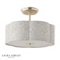 Laura Ashley Delamore 2 Light Semi-Flush Grey and Matt Antique Brass