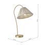 Laura Ashley Willowbrook Table Lamp Matt Antique Brass With Shade