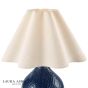 Laura Ashley Mr Jones Table Lamp Blue Ceramic and Matt Antique Brass With Shade