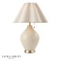 Laura Ashley Mr Jones Table Lamp Cream Ceramic and Antique Brass With Shade