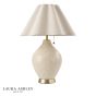 Laura Ashley Mr Jones Table Lamp Cream Ceramic and Antique Brass With Shade