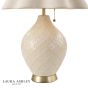 Laura Ashley Mr Jones Table Lamp Cream Ceramic and Antique Brass With Shade