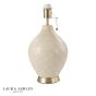 Laura Ashley Mr Jones Table Lamp Cream Ceramic and Antique Brass With Shade
