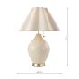 Laura Ashley Mr Jones Table Lamp Cream Ceramic and Antique Brass With Shade