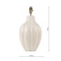 Laura Ashley Scallop Table Lamp Cream Ceramic and Matt Antique Brass Base Only