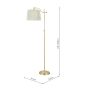 Laura Ashley Hemsley Floor Lamp Matt Antique Brass With Shade