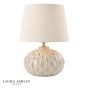 Laura Ashley Kentford Table Lamp Grey Ceramic and Antique Brass With Shade
