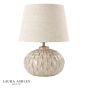 Laura Ashley Kentford Table Lamp Grey Ceramic and Antique Brass With Shade