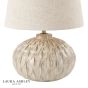 Laura Ashley Kentford Table Lamp Grey Ceramic and Antique Brass With Shade