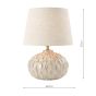 Laura Ashley Kentford Table Lamp Grey Ceramic and Antique Brass With Shade