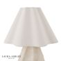 Laura Ashley Strata Table Lamp Matt White and Antique Brass With Shade