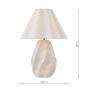 Laura Ashley Strata Table Lamp Matt White and Antique Brass With Shade