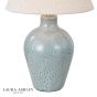 Laura Ashley Pussywillow Twin Pack Table Lamp Blue Ceramic and Polished Chrome With Shade
