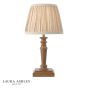 Laura Ashley Tate Twin Pack Table Lamp Dark Wood and Satin Bronze With Shade