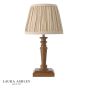 Laura Ashley Tate Twin Pack Table Lamp Dark Wood and Satin Bronze With Shade