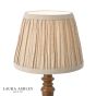 Laura Ashley Tate Twin Pack Table Lamp Dark Wood and Satin Bronze With Shade