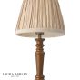 Laura Ashley Tate Twin Pack Table Lamp Dark Wood and Satin Bronze With Shade