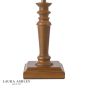 Laura Ashley Tate Twin Pack Table Lamp Dark Wood and Satin Bronze With Shade