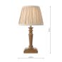 Laura Ashley Tate Twin Pack Table Lamp Dark Wood and Satin Bronze With Shade