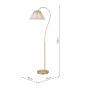 Laura Ashley Willowbrook Floor Lamp Matt Antique Brass With Shade
