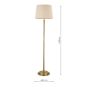 Laura Ashley Sullivan Floor Lamp Matt Champagne With Shade