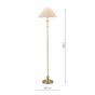 Laura Ashley Ludchurch Floor Lamp Matt Antique Brass With Shade