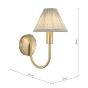Laura Ashley Willowbrook Wall Light Matt Antique Brass With Shade