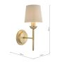 Laura Ashley Sullivan Wall Light Matt Champagne With Shade