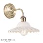 Laura Ashley Beca Wall Light White Ceramic and Antique Brass
