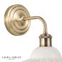 Laura Ashley Beca Wall Light White Ceramic and Antique Brass