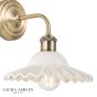 Laura Ashley Beca Wall Light White Ceramic and Antique Brass