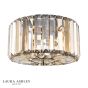 Laura Ashley Fernhurst 3 Light Flush Antique Brass and Champagne Crystal