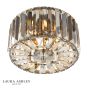 Laura Ashley Fernhurst 3 Light Flush Antique Brass and Champagne Crystal