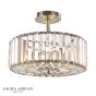 Laura Ashley Fernhurst 3 Light Semi-Flush Antique Brass and Champagne Crystal