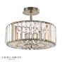 Laura Ashley Fernhurst 3 Light Semi-Flush Antique Brass and Champagne Crystal