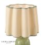 Laura Ashley Silchester Table Lamp Green Ceramic and Antique Brass With Shade