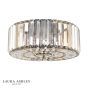 Laura Ashley Fernhurst 3 Light Flush Antique Brass and Champagne Crystal