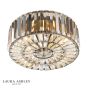Laura Ashley Fernhurst 3 Light Flush Antique Brass and Champagne Crystal