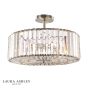 Laura Ashley Fernhurst 4 Light Semi-Flush Antique Brass and Champagne Crystal