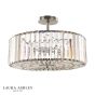 Laura Ashley Fernhurst 4 Light Semi-Flush Antique Brass and Champagne Crystal