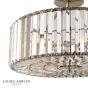 Laura Ashley Fernhurst 4 Light Semi-Flush Antique Brass and Champagne Crystal