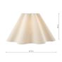 Laura Ashley Wavy Cream Cotton Scalloped Shade 41cm/16 Inch