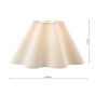 Laura Ashley Wavy Cream Cotton Scalloped Shade 26cm/10 Inch